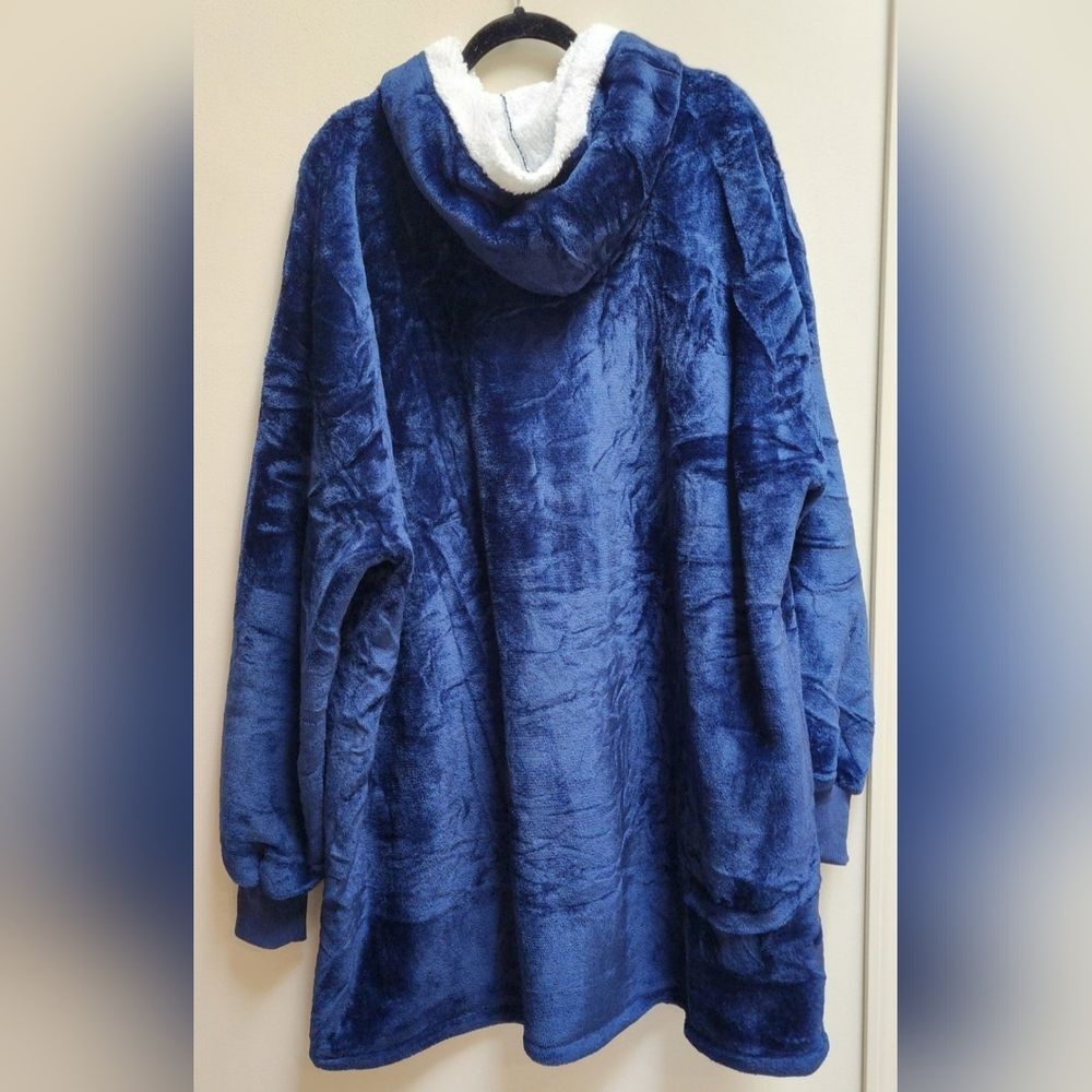 NEW Unisex Oversized Wearable Blanket Hoodie Sherpa Lined - Picture 3 of 10